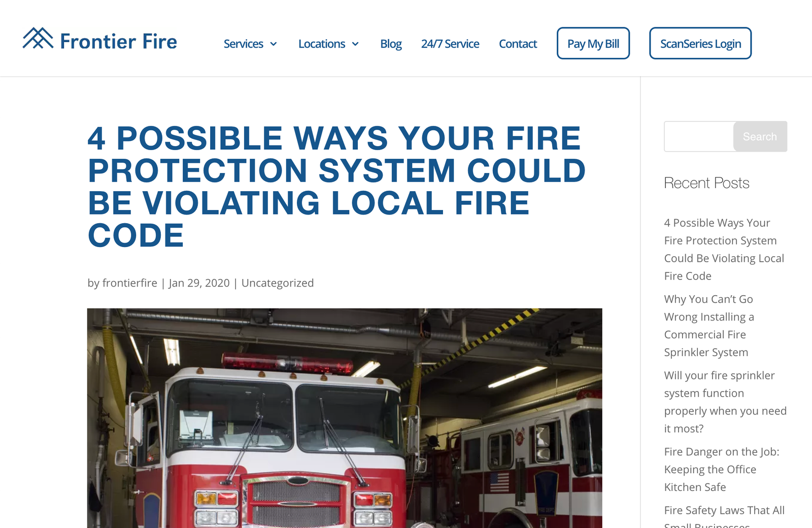 Frontier Fire Website